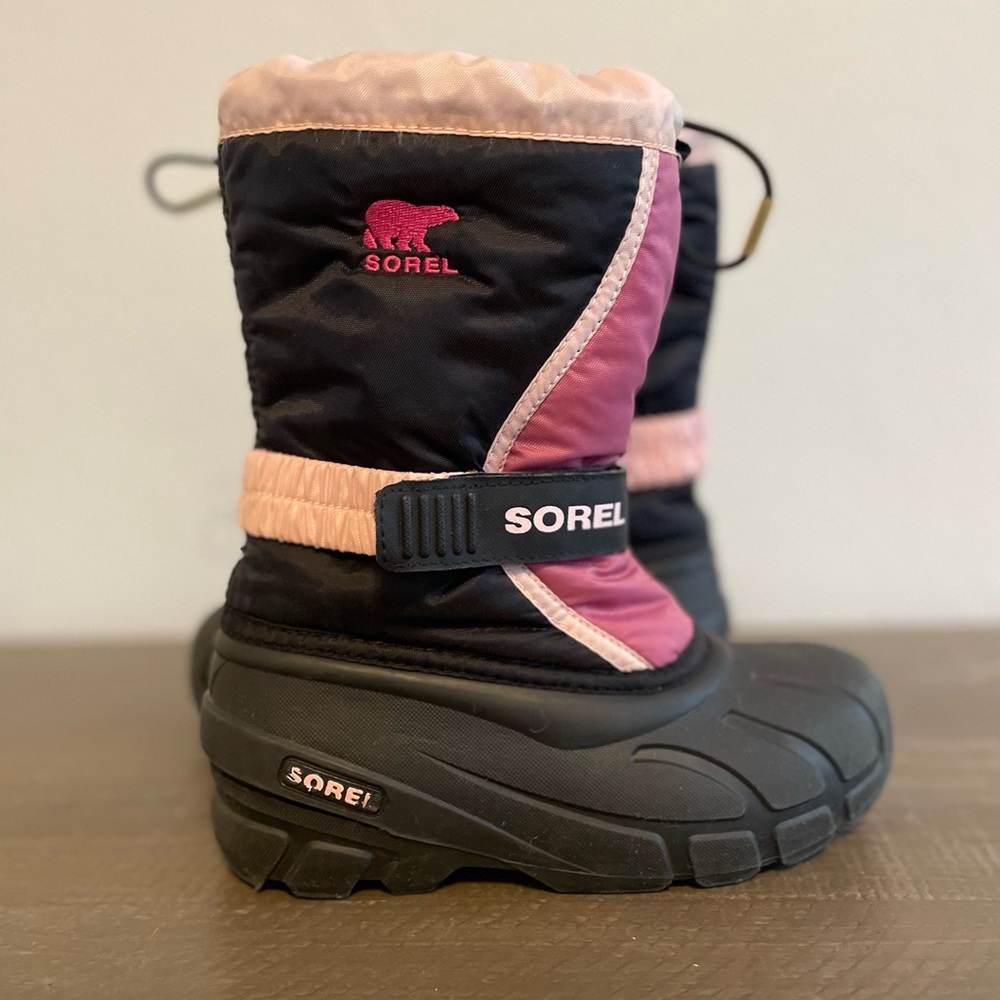 Sorel Youth Flurry Snow Winter Mid Calf Duck Boot Girls Size 2